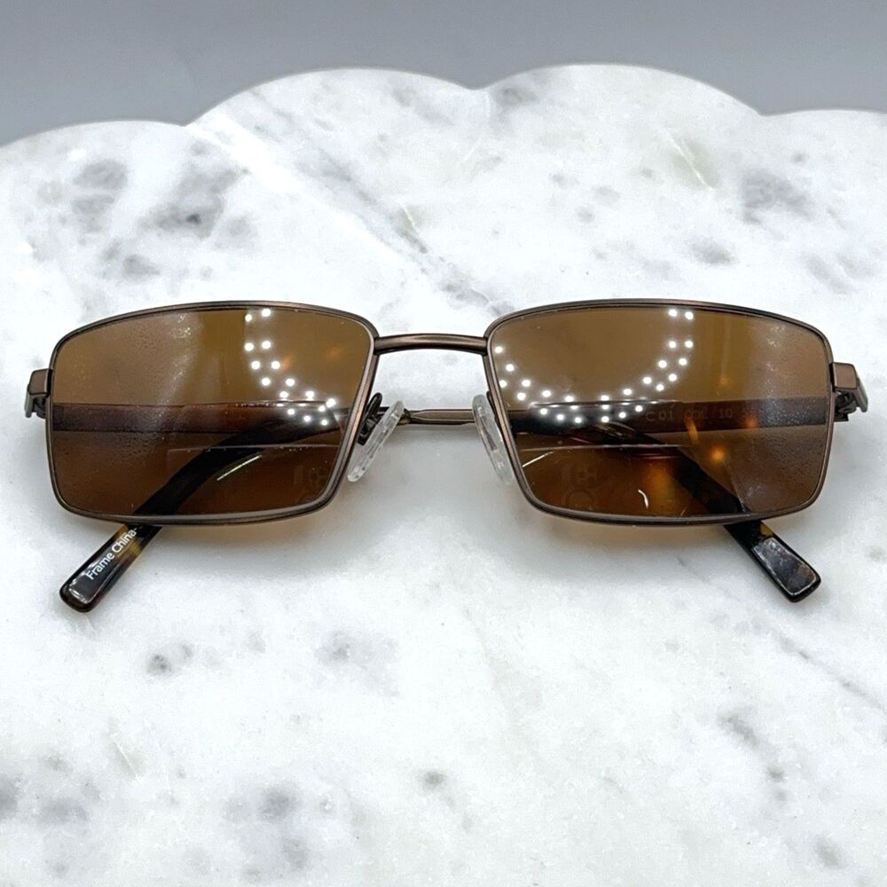 Callaway C 01 COL 10 Brown Rectangular Full Rim Sun/Eyeglasses Frames 55-17-140